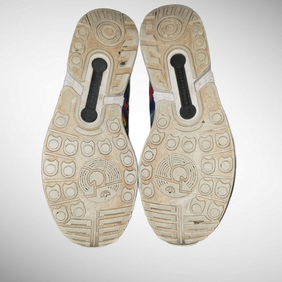 Men's Adidas ZX Flux Multi Color Rainbow Shoe! - Picture 6 of 10